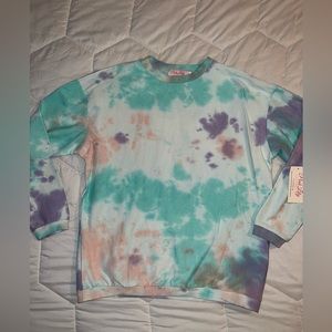 Pink lily oversized tye dye